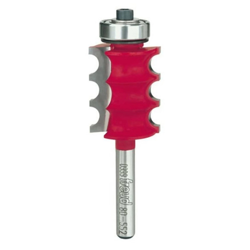 80-552 Triple Beading And Fluting Router Bit 1/4" Shank 1/8" R 1-5/64" CL